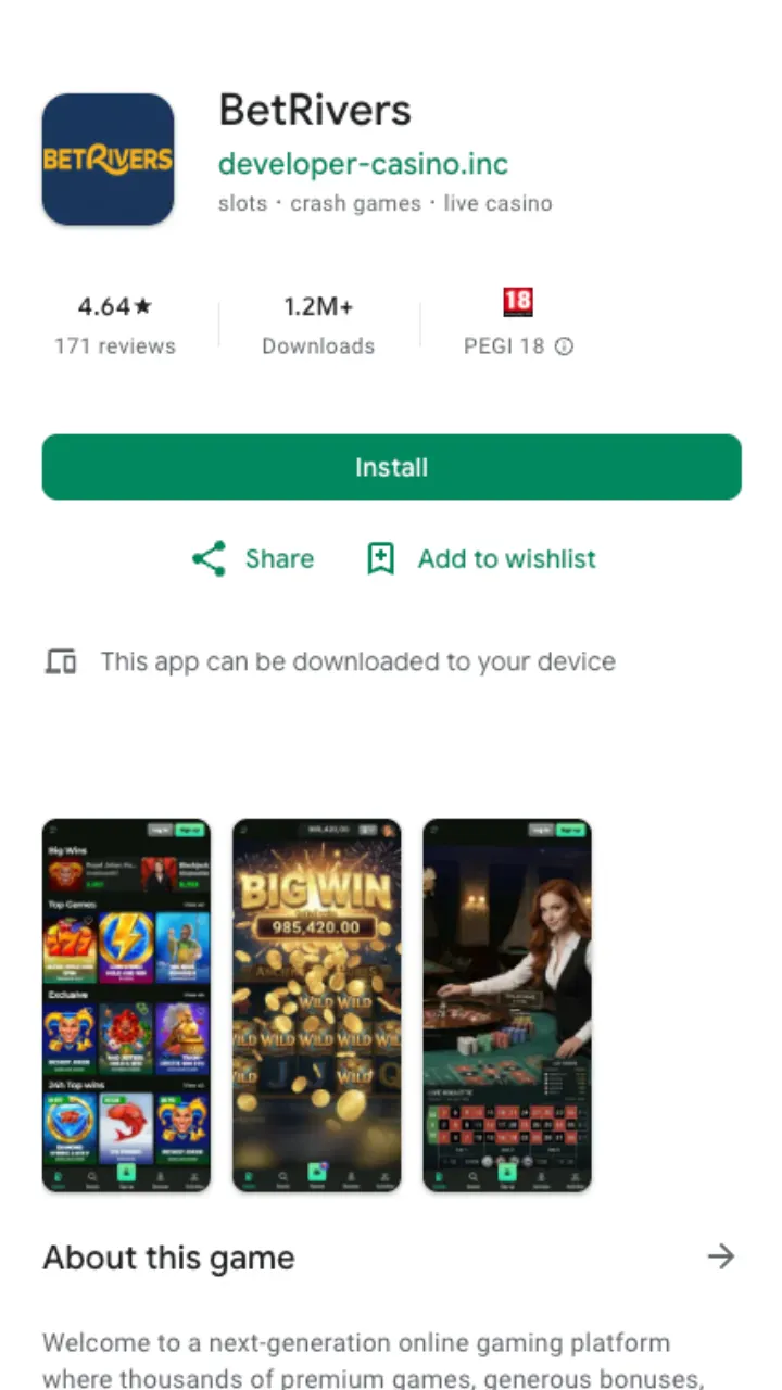 BetRivers app